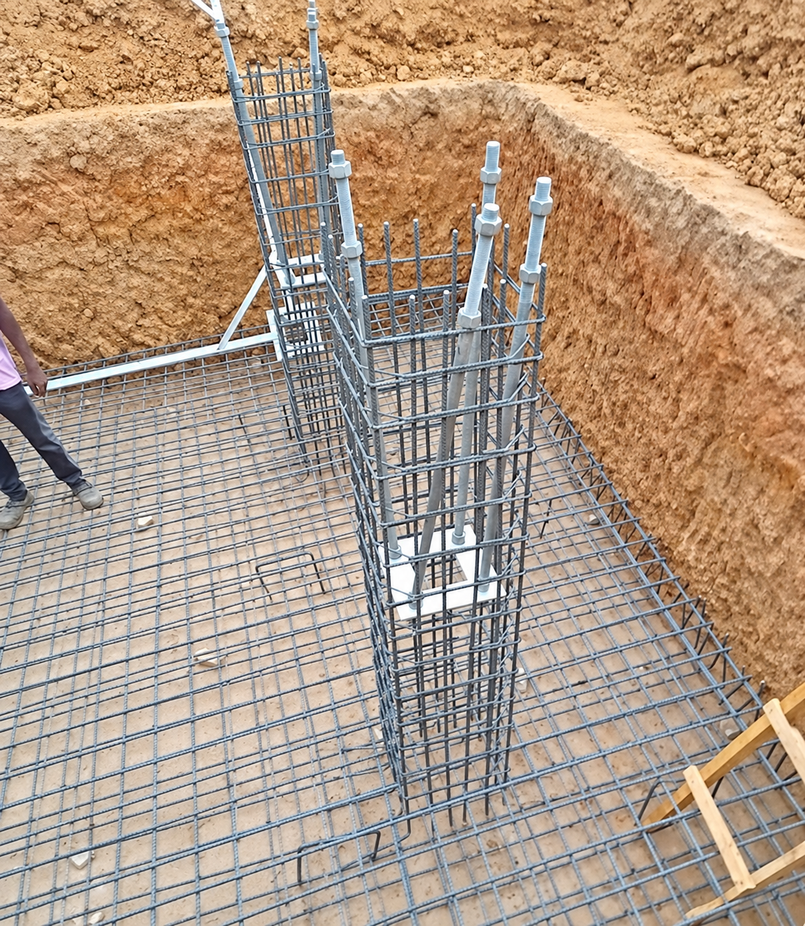 Tower foundation reinforcement prepared by FERACH